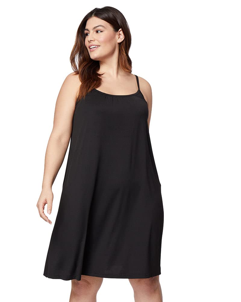 32 Degrees Women’s Cool Flowy Bra Dress with Built-in Cups | Relaxed Fit | Adjustable Spaghetti Strap