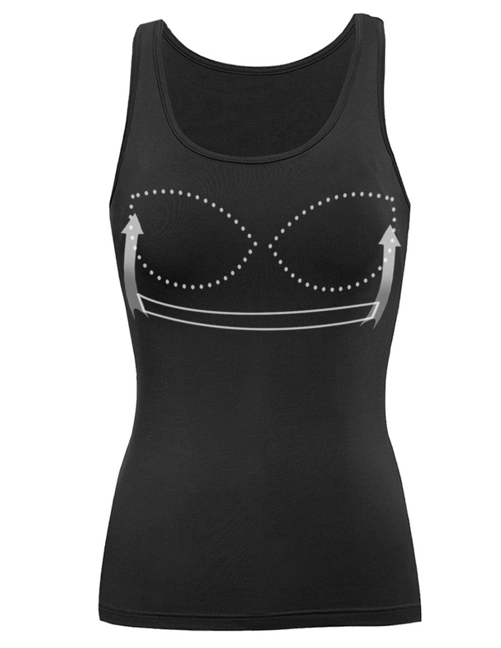  Women's Comfort Tank Top with Built-in Bra for Casual Wear Pack S-3XL
| Wide Strap Tank Top with Built-in Bra for Women