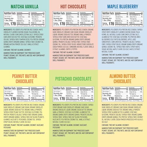 Vegan High Protein Bars, Gluten Free, Mixed Flavors, 10g Protein, Non GMO Snacks (8 Bars)
| Mezcla Vegan Chocolate High