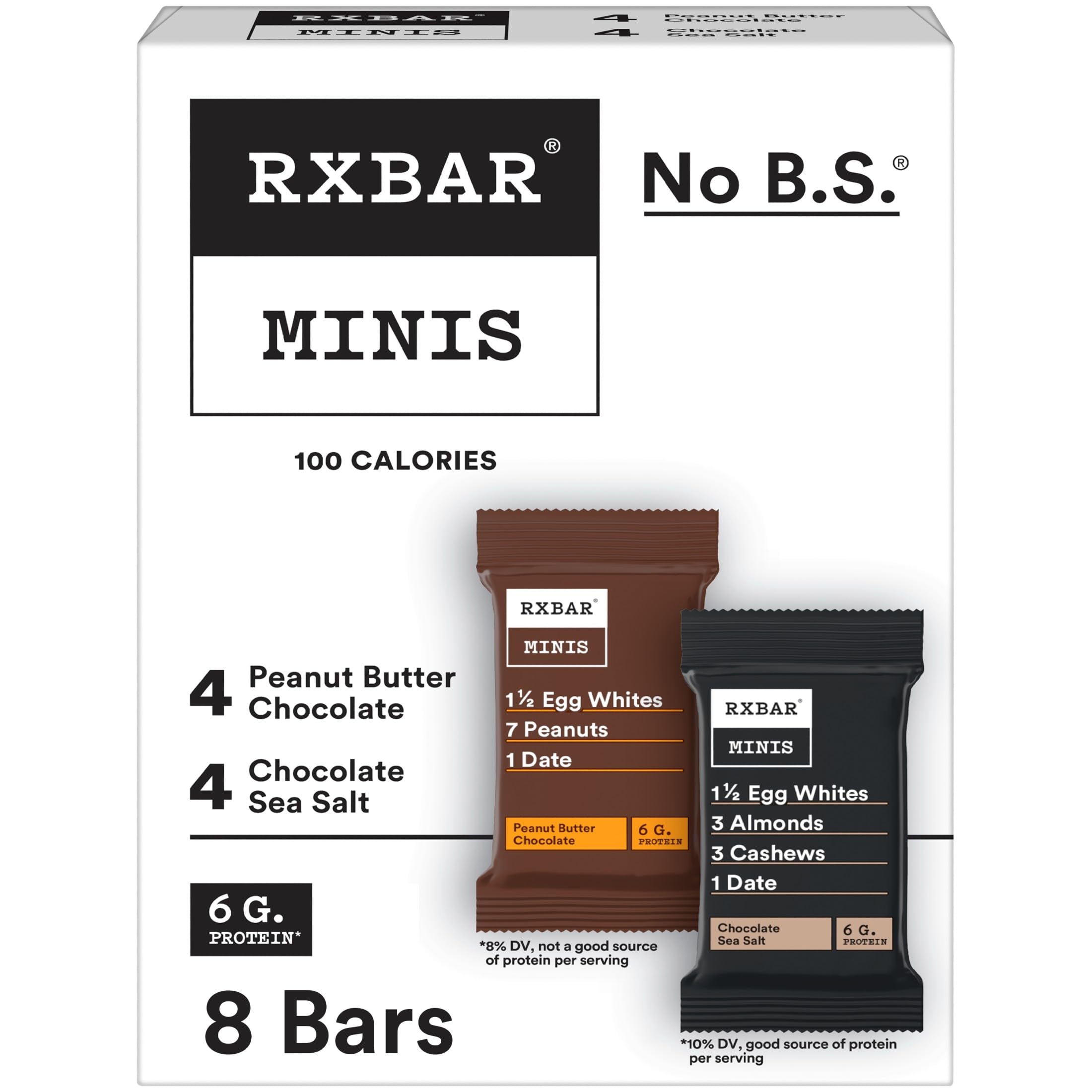RXBAR Mini Protein Bars for Snack Time: High Protein, Variety Pack, Convenient Snack Options, 7.3oz Box (8 Bars)
| RXBA