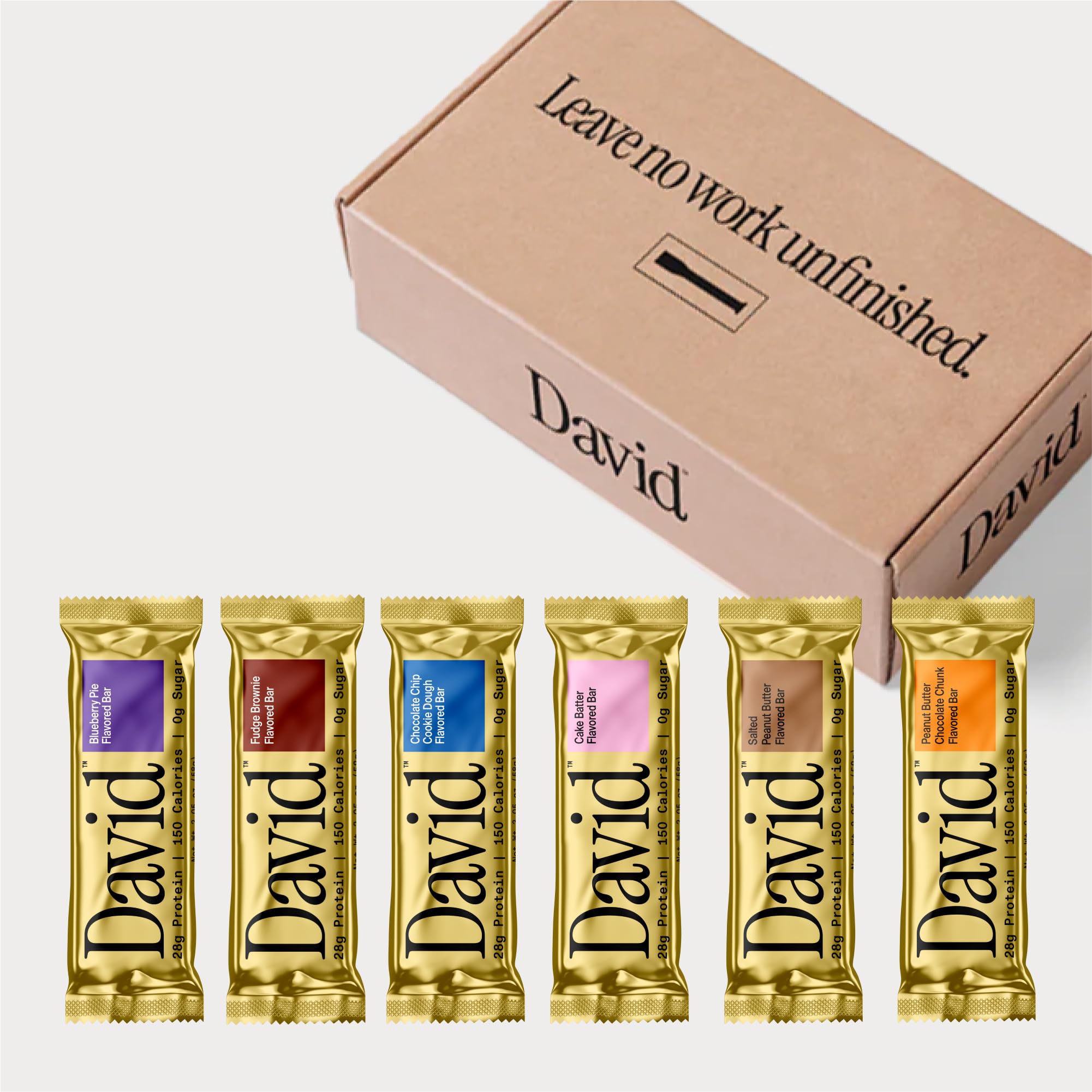 David High Protein Bars No Sugar - Sugar Free Protein Bars for Low Carb Diet - Gluten Free, 28g Protein, 150 Calories -